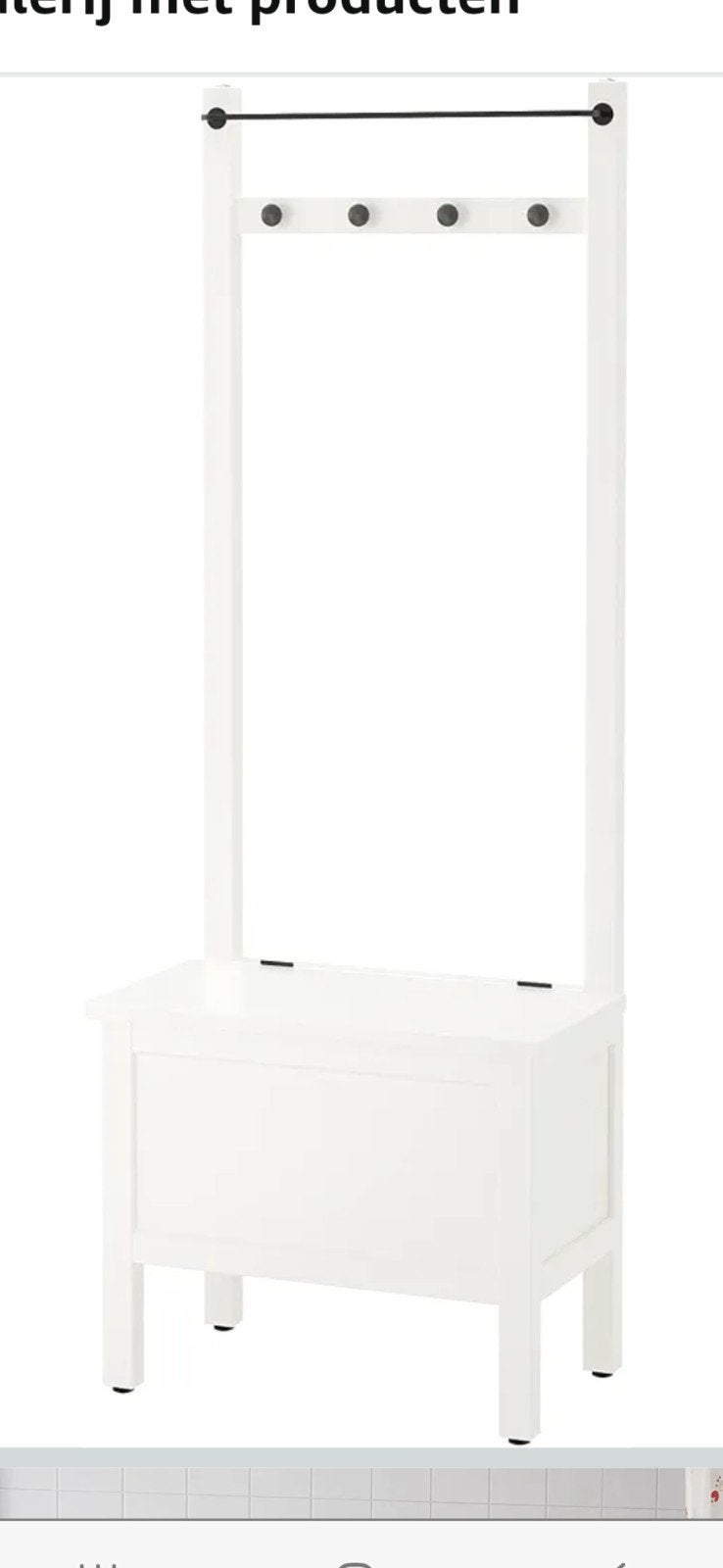 ikea Hemnes Opbergbank met kapstok, Ophalen, Zo goed als nieuw