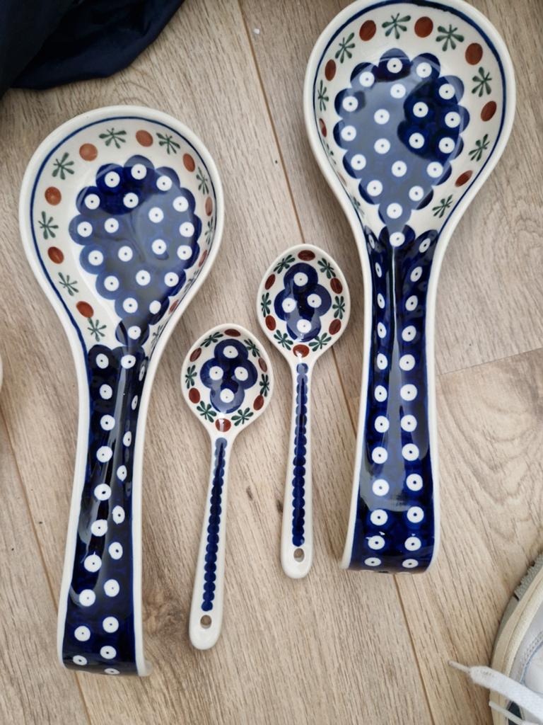 Bunzlau grote en kleine lepels Pools servies nieuw, Ophalen of Verzenden, Nieuw, Overige materialen