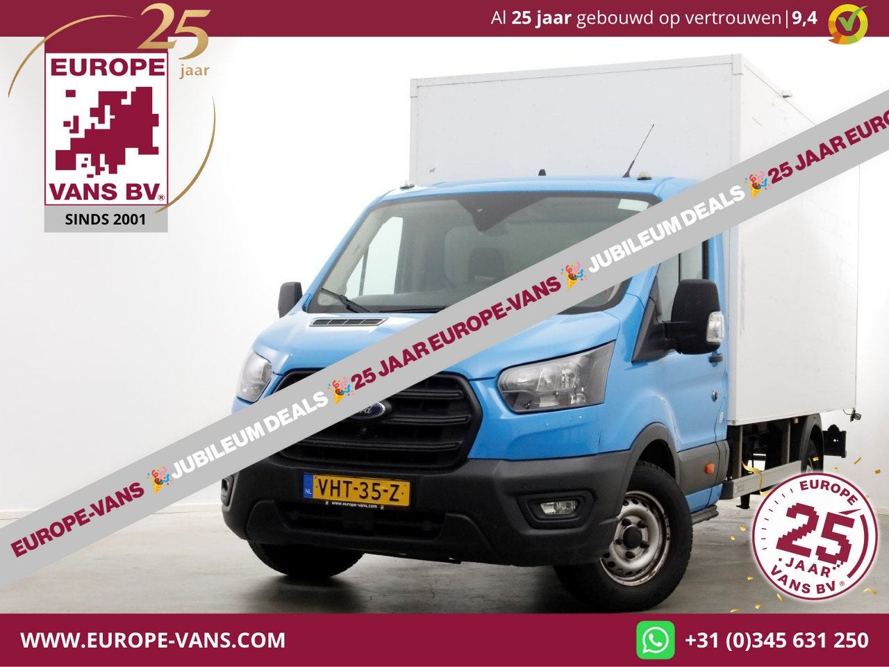 Ford Transit 350 2.0 TDCI 130pk E6 Bakwagen met achterdeuren, Auto's, Voorwielaandrijving, 15 km/l, Euro 6, Blauw