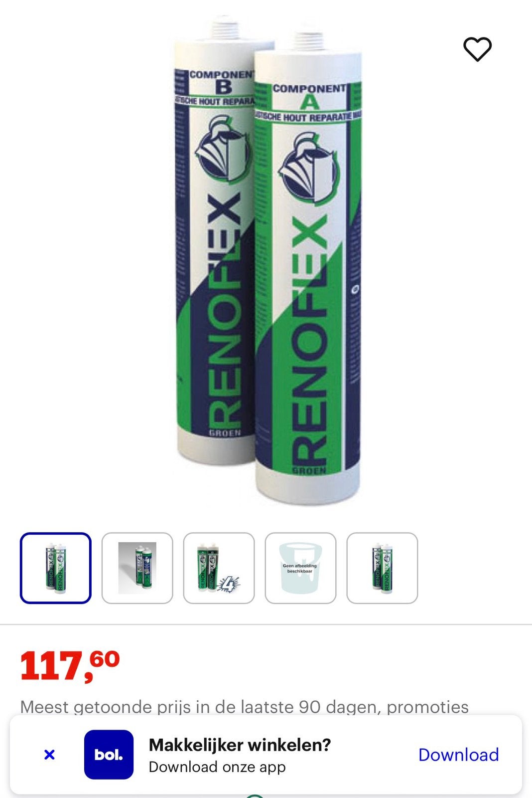 Setje a en b renoflex houtrotvulmiddel NIEUW, Overige materialen, Nieuw, Minder dan 5 m², Ophalen