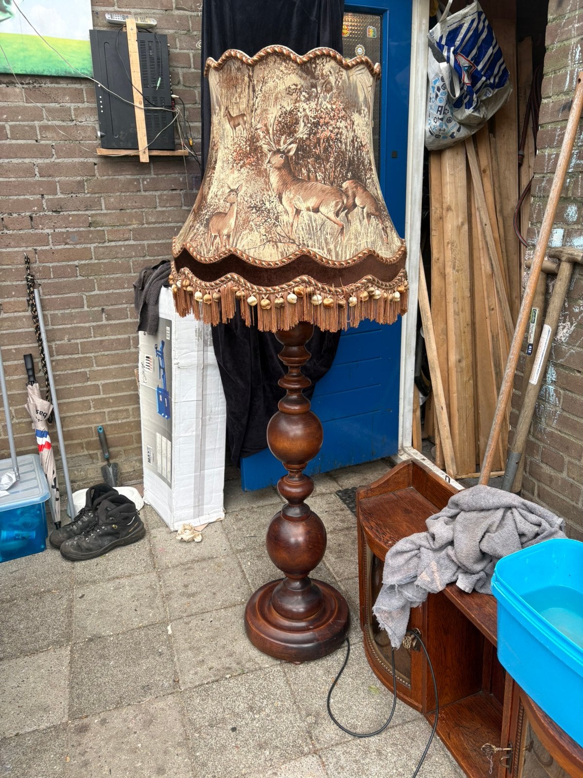 Antieke vintage vloerlamp goede staat en werkend, Ophalen