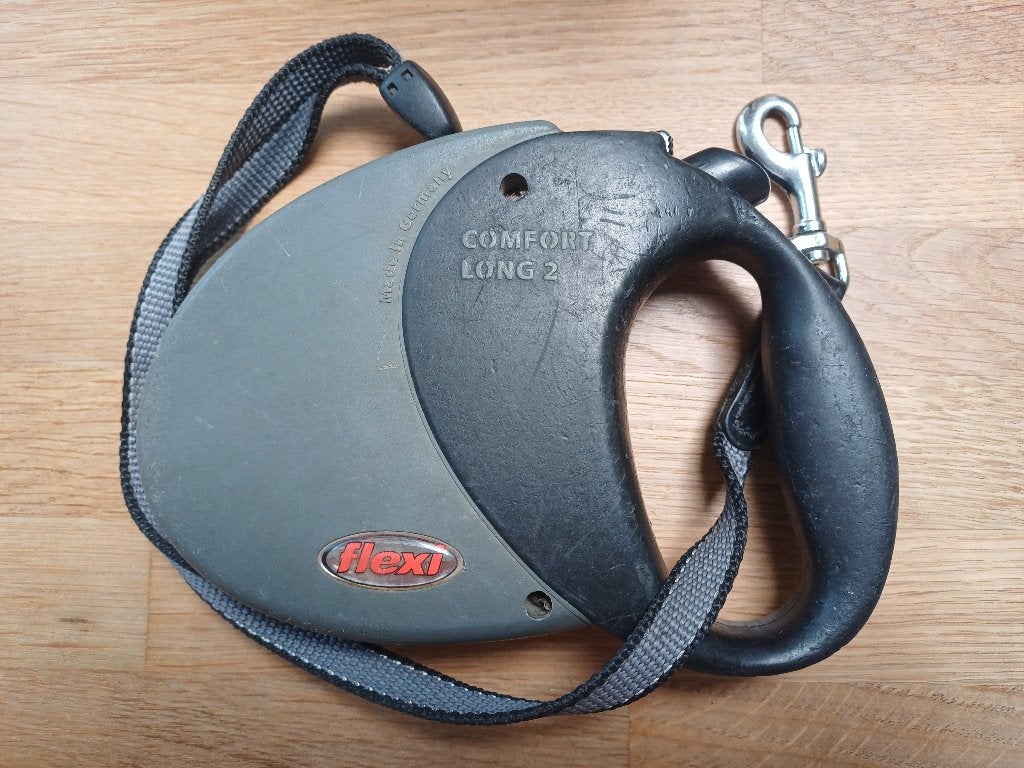 FLEXI Comfort Long 2 rollijn 8 meter M, tot max. 20 kg, Ophalen of Verzenden, Gebruikt, Hondenriem