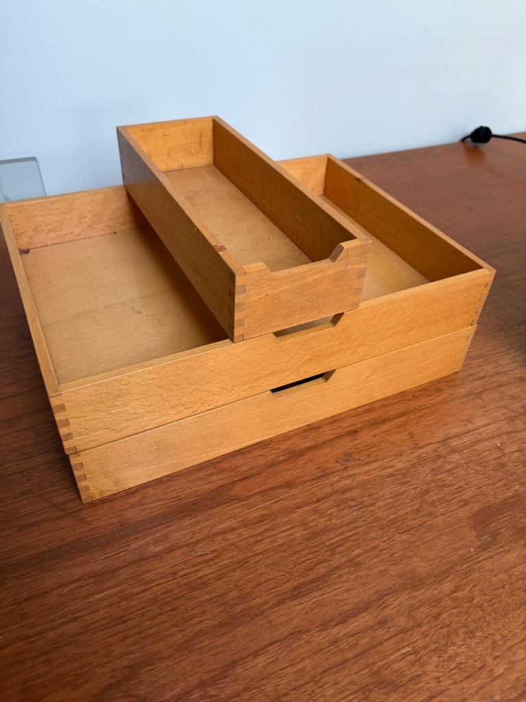 Zweeds design houten bureau organizer 3 stuks, Ophalen of Verzenden
