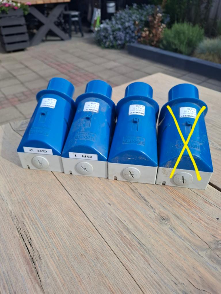 Mennekes CEE wandcontactdoos / stekker 32A 200-250V(3 stuks), Ophalen of Verzenden, Gebruikt
