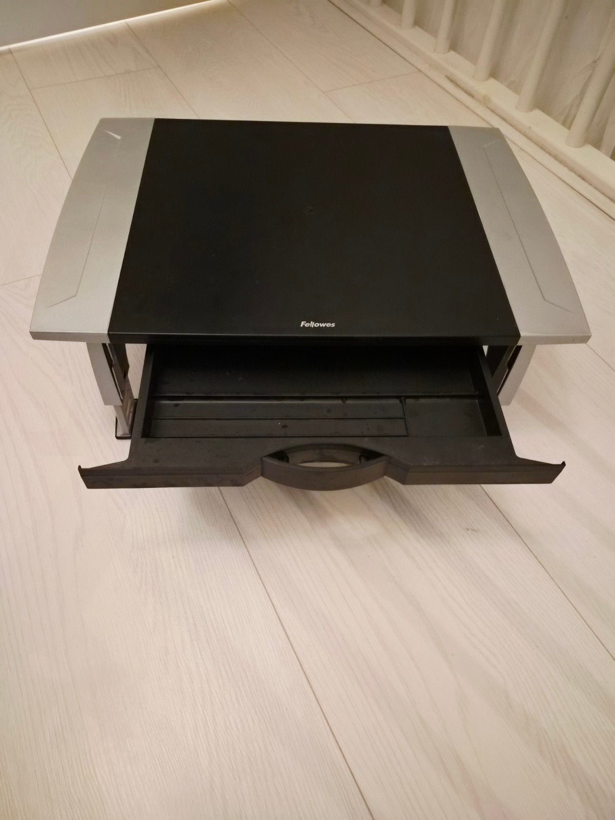 Fellowes monitorstandaard met lade, Ophalen, Zo goed als nieuw, Fellowes, In hoogte verstelbaar