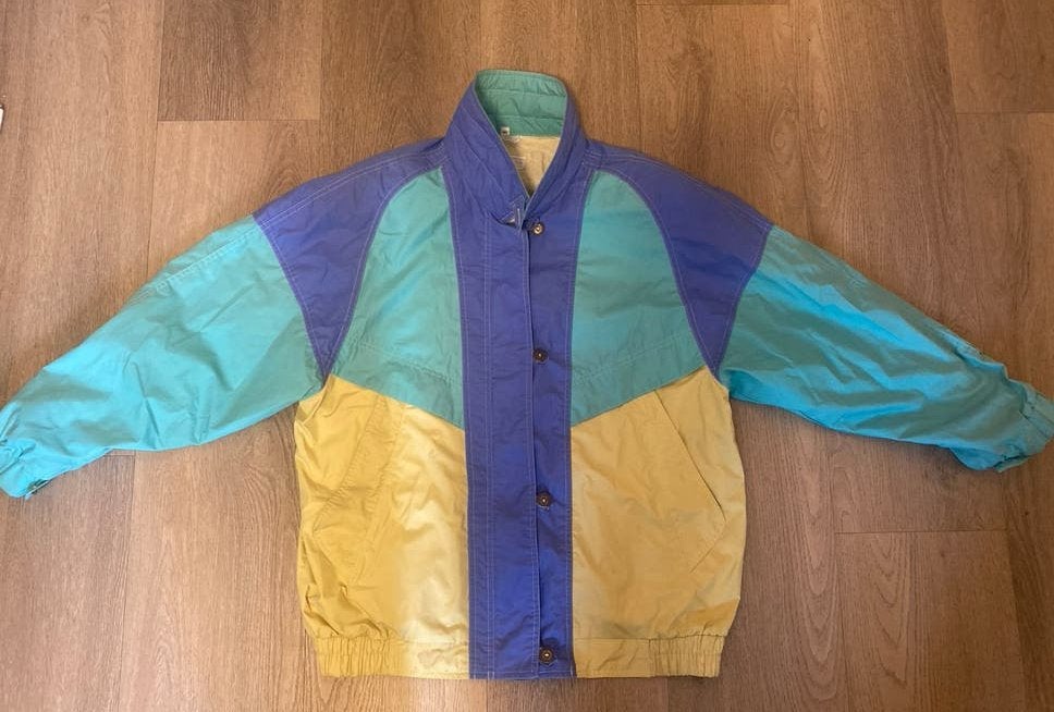 Vintage Jaren 80 Trainingsjack met Schoudervullingen Maat 40, Ophalen of Verzenden, Zo goed als nieuw, Maat 38/40 (M), Overige kleuren