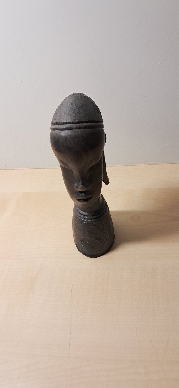 Vintage Afrikaans Houten Beeld van een Kind, Antiek en Kunst, Hout, Bruin, Afrika, Ophalen of Verzenden