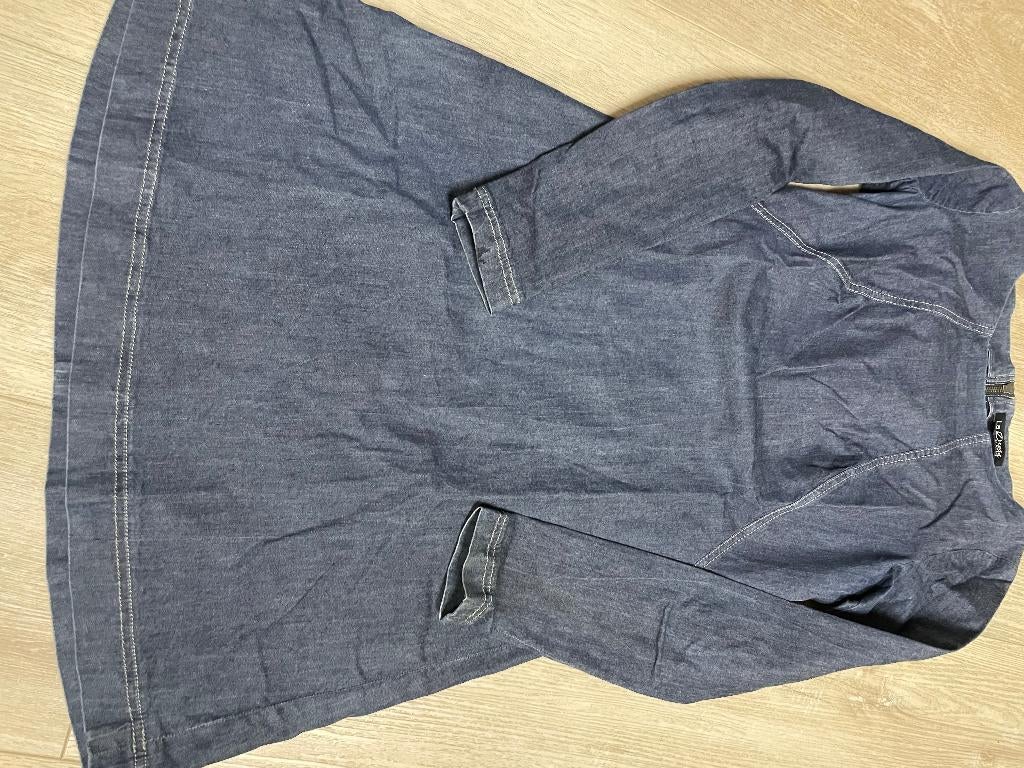 Jeans Jurk LaDress maat M, Maat 38/40 (M), Zo goed als nieuw, LaDress, Boven de knie