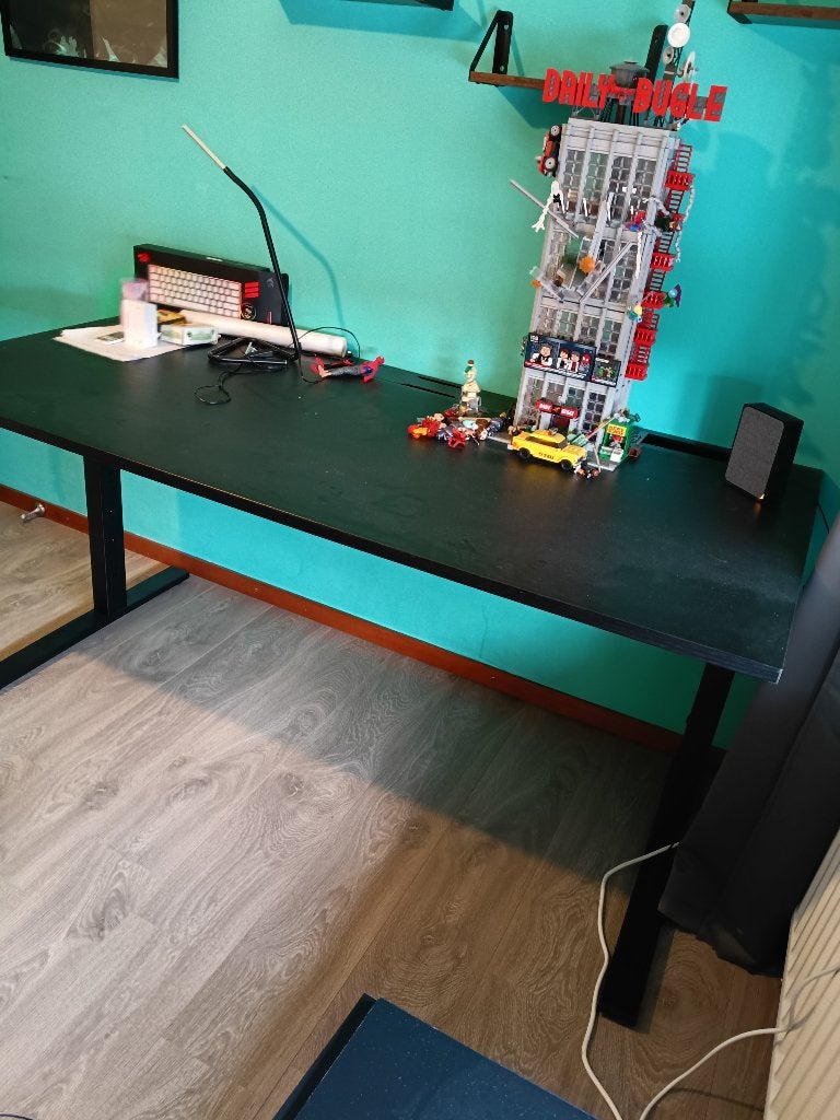 Bureau, Zwart, 160 cm, Gebruikt, Hout