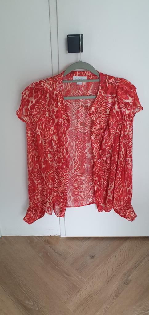 Blouse oranje roze beige Cotton Club maat M, Ophalen of Verzenden, Zo goed als nieuw, Beige