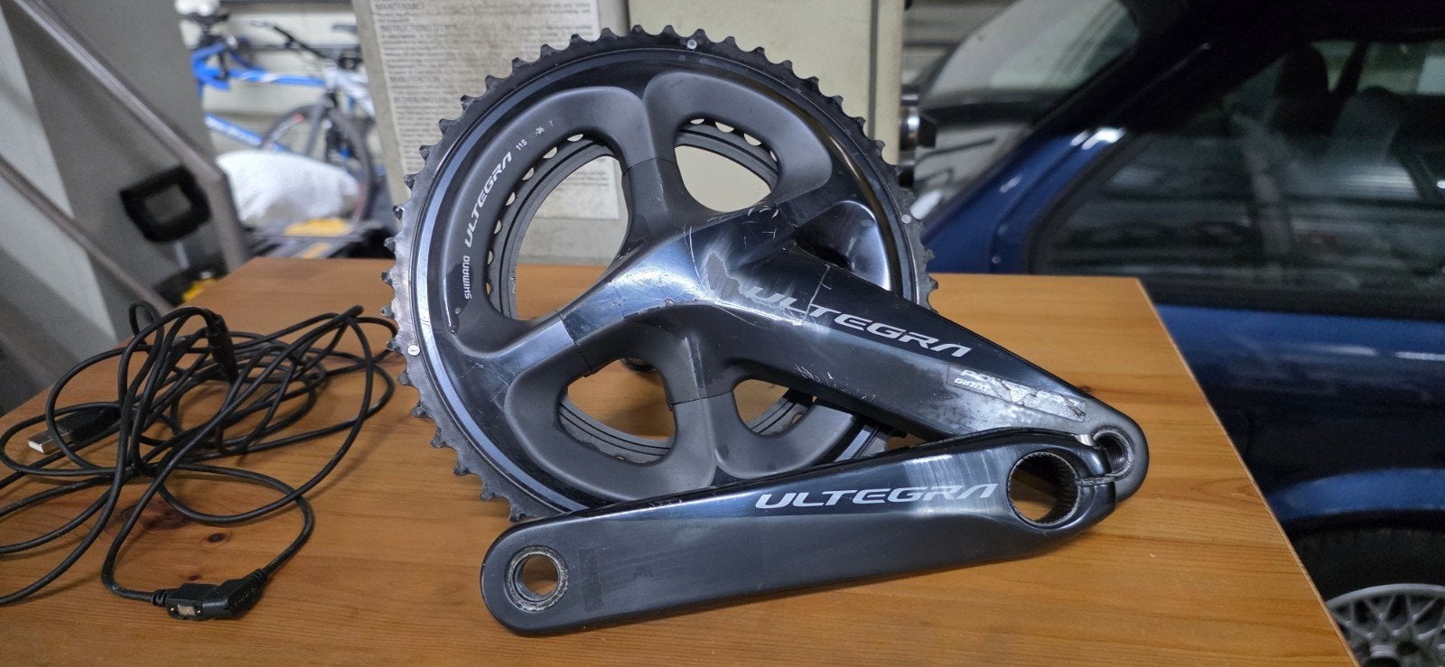 Giant Powerpro Shimano Ultegra dubbelzijdige powermeter, Crankstel of Pedalen, Gebruikt, Gravelbike, Aluminium