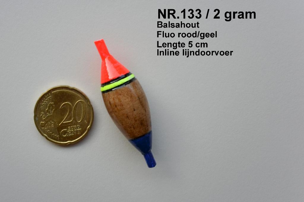 KARPERDOBBER / VLOKDOBBER HANDBUILT  NR. 133 / 2 gram, Watersport en Boten, Ophalen of Verzenden, Nieuw, Dobber of Lood
