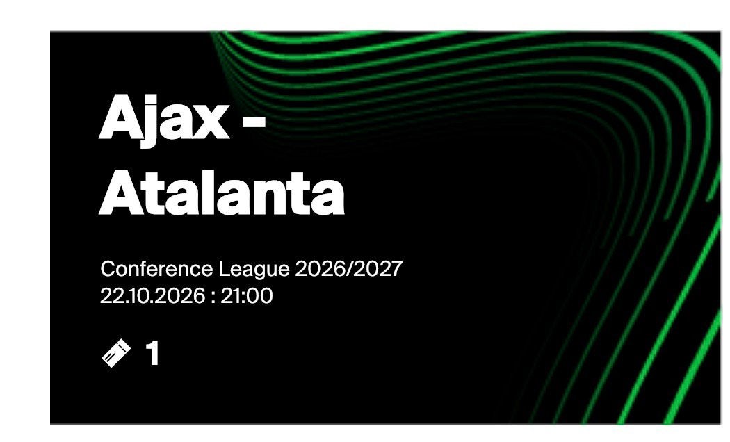 1 FSIDE Ajax-atalanta, Eén persoon