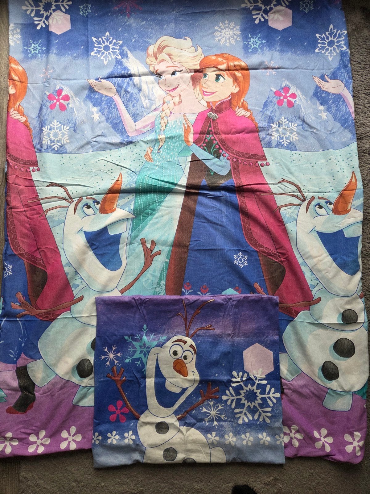 Dekbedovertrek 1 persoons Frozen 90 x 200 cm, Eenpersoons, Meerkleurig, Dekbedovertrek, Ophalen of Verzenden