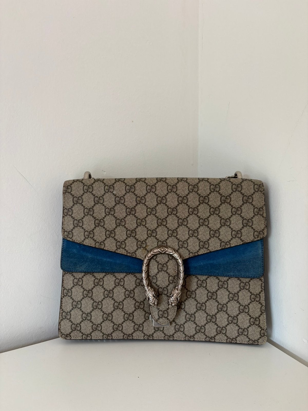 Gucci Dionysus schoudertas, Ophalen of Verzenden, Gebruikt, Blauw