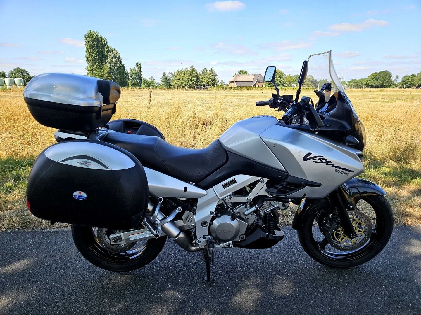 SUZUKI  V-STROM DL1000 KOFFERS 100PK  2003 HANDVATVERWARMING, Motoren, Motoren | Suzuki, Bedrijf, Onbekend, Meer dan 35 kW, Overig