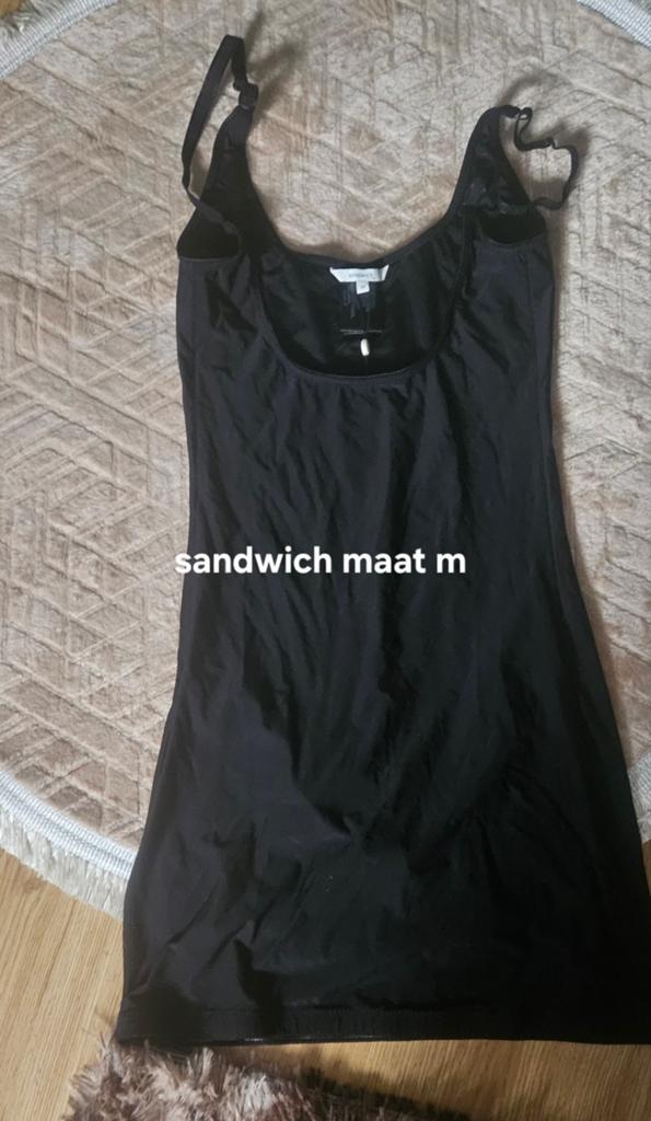 Zwarte ondersteunende top van Sandwich, maat 42, Zwart, Maat 42/44 (L), Ophalen of Verzenden, Zo goed als nieuw