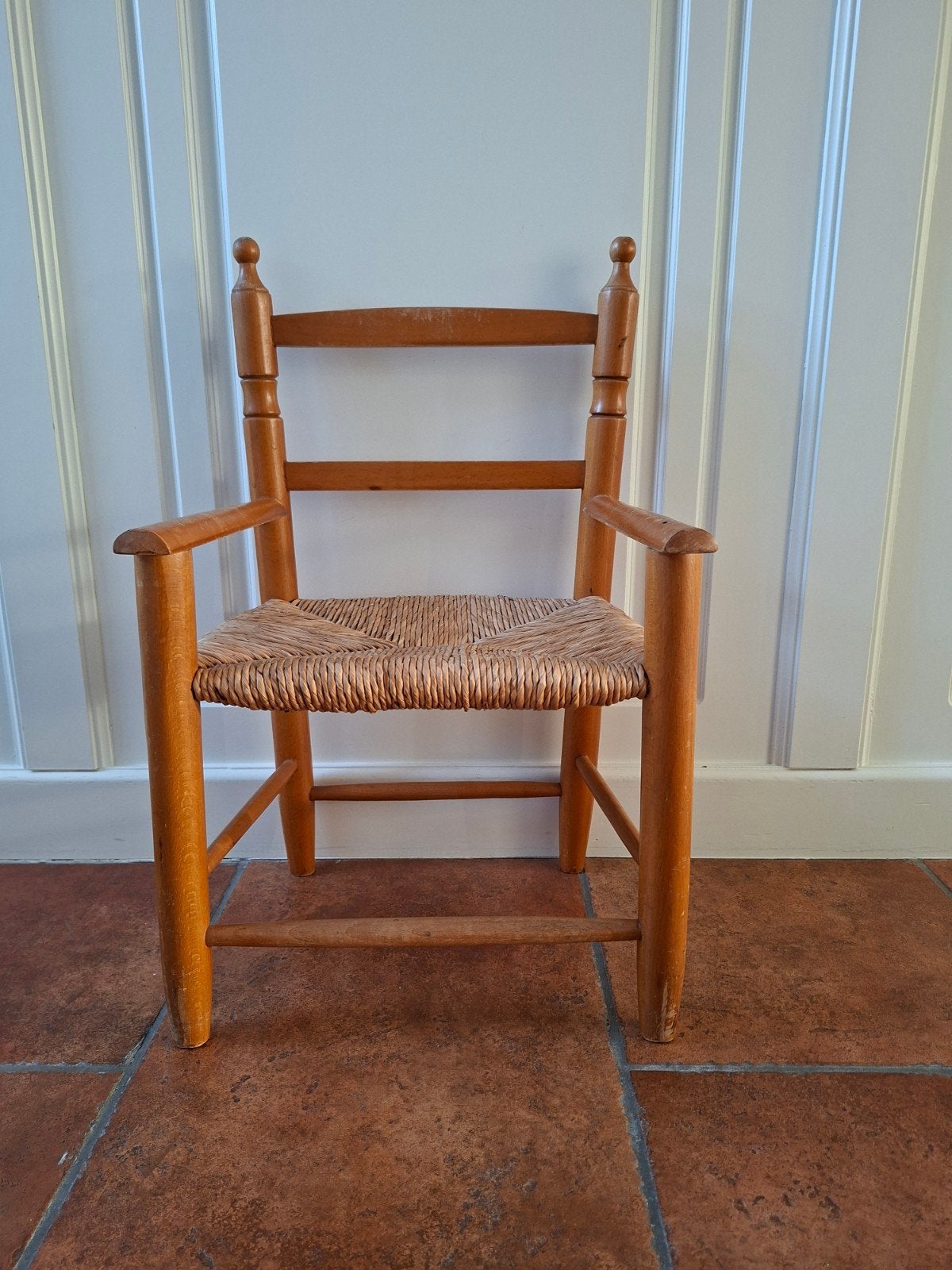 Vintage kinderstoel met rieten zitting, Ophalen
