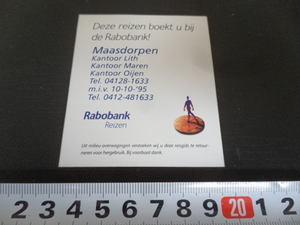 sticker RABOBANK Maasdorpen  Lith  Maren  Oijen, Ophalen, Zo goed als nieuw