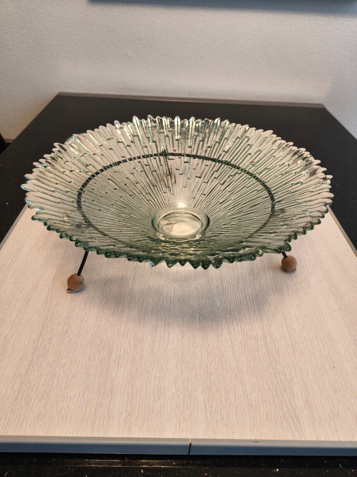 grote fruitschaal van Kristal glas, Antiek en Kunst, Ophalen of Verzenden
