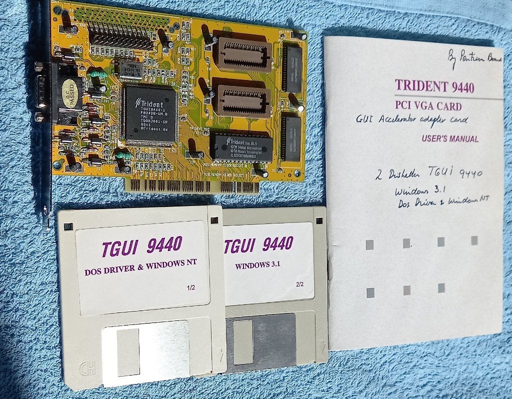 VGA kaart PCI Trident TGUI9440 (dec 1995), Ophalen of Verzenden, Trident