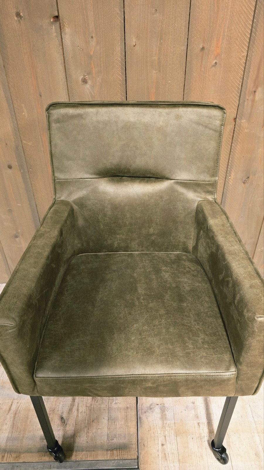 Mooie Groene Fauteuils Bull Leer Nieuw!, Minder dan 75 cm, Nieuw, Ophalen of Verzenden, Leer