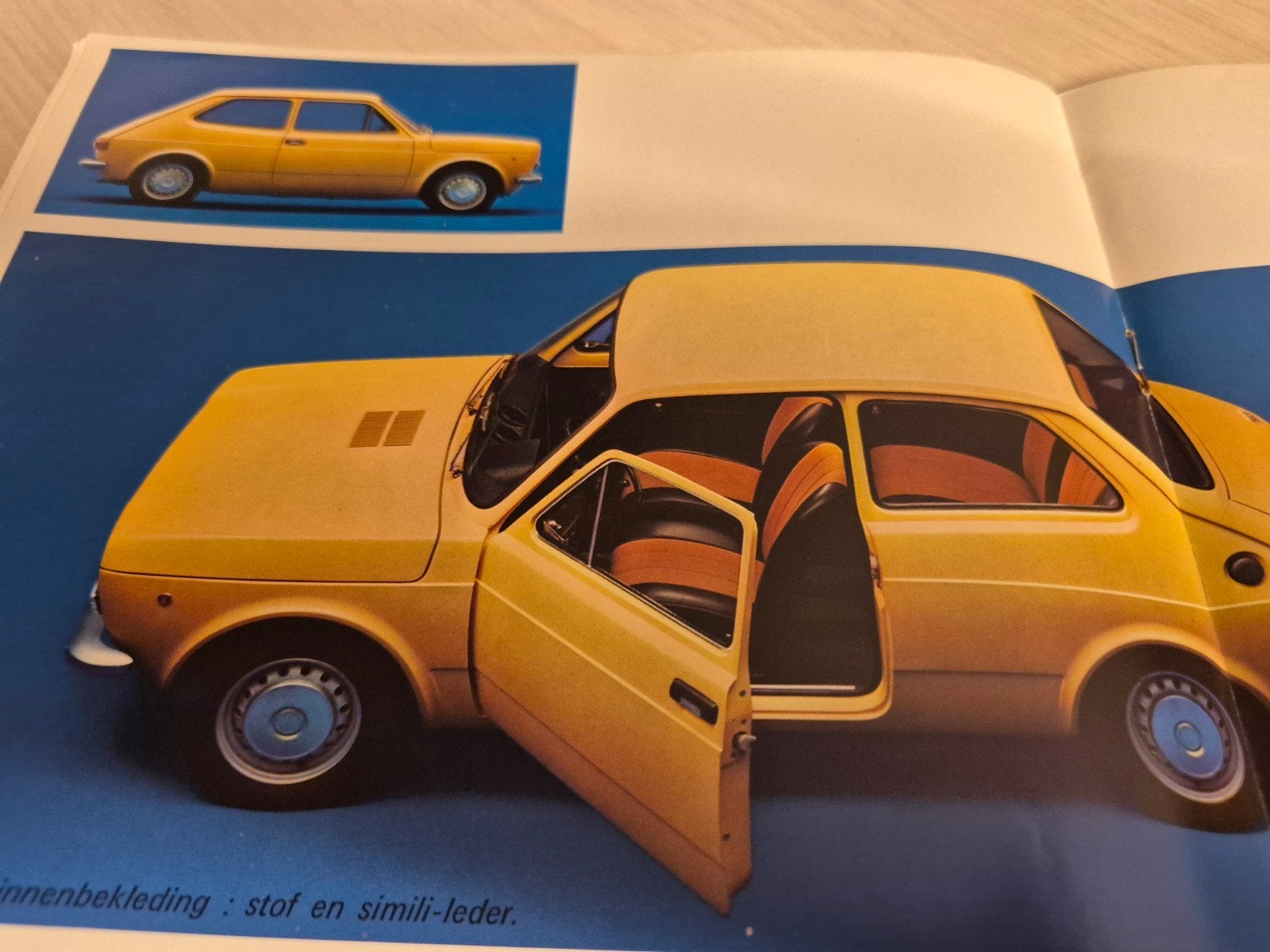 jaren 70 Nederlands Fiat 127 folder éérste type izgst, Ophalen of Verzenden, Zo goed als nieuw, Overige merken