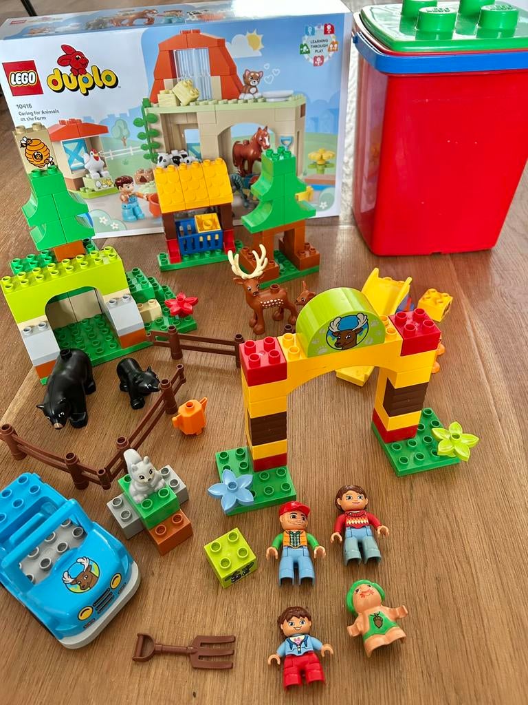 Lego duplo grote dierenbos,10416 boerderij verl dieren, Ophalen of Verzenden, Zo goed als nieuw, Duplo