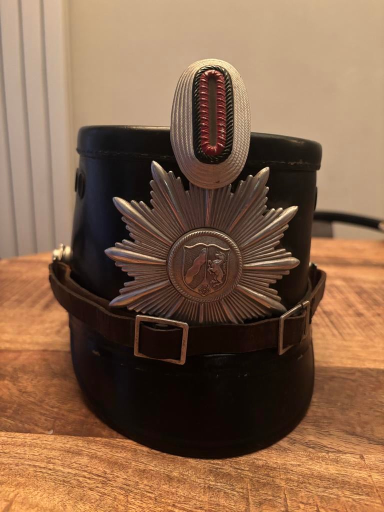 Oude Duitse Politie Sjako - Historisch Hoofddeksel, Verzamelen, Militaria | Algemeen, Overige soorten, Helm of Baret, Duitsland