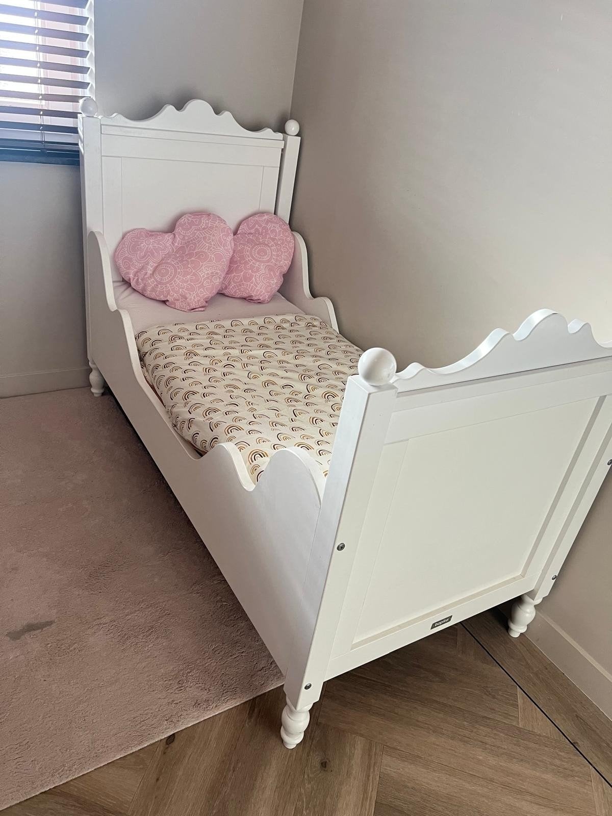 Wit Bopita kinderbed, Ophalen, Zo goed als nieuw, 160 tot 180 cm, 70 tot 85 cm