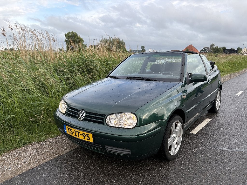 Golf 1998 Cabrio | Nieuwe APK | GROEN, Auto's, 74 pk, 4 cilinders, Cabriolet, 4 stoelen