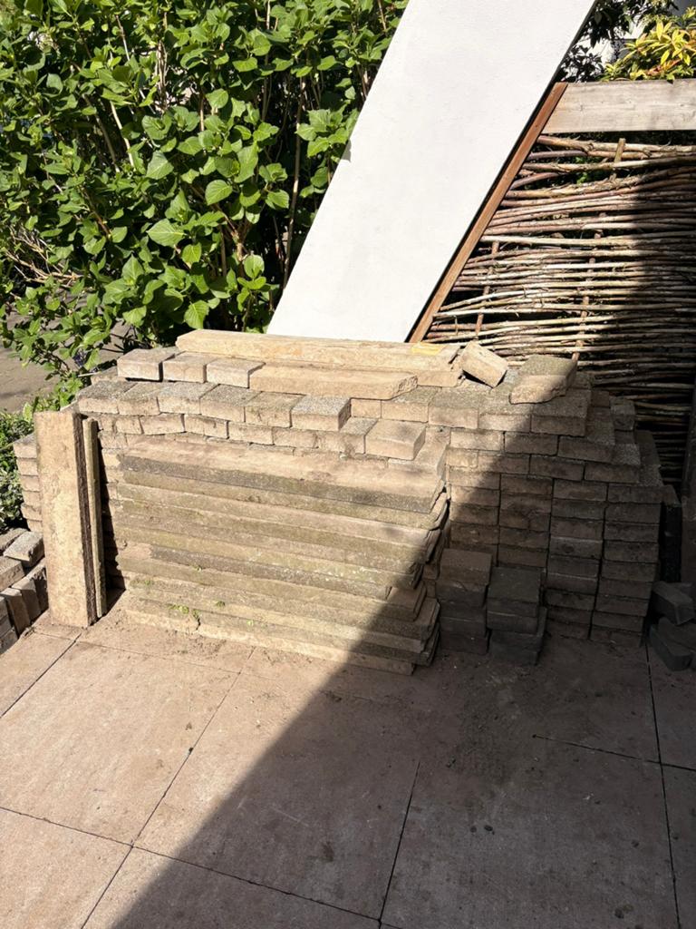 Gratis tuintegels, Tuin en Terras, Ophalen, Gebruikt, 10 m² of meer, Beton