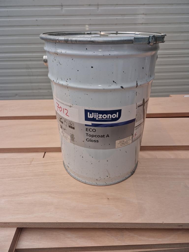 Wijzonol watergedragen verf. RAL 7012. Ongeopend blik 22ltr, Ophalen of Verzenden, Nieuw, Wit