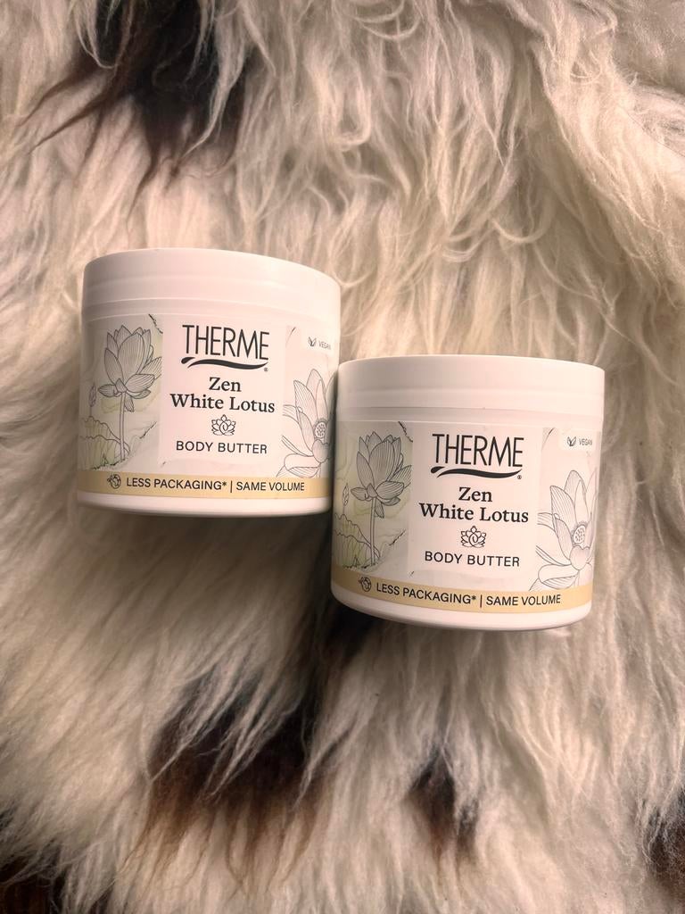 Therme Zen White Lotus Body Butter 2 voor 10.-, Ophalen, Nieuw, Bodylotion, Crème of Olie