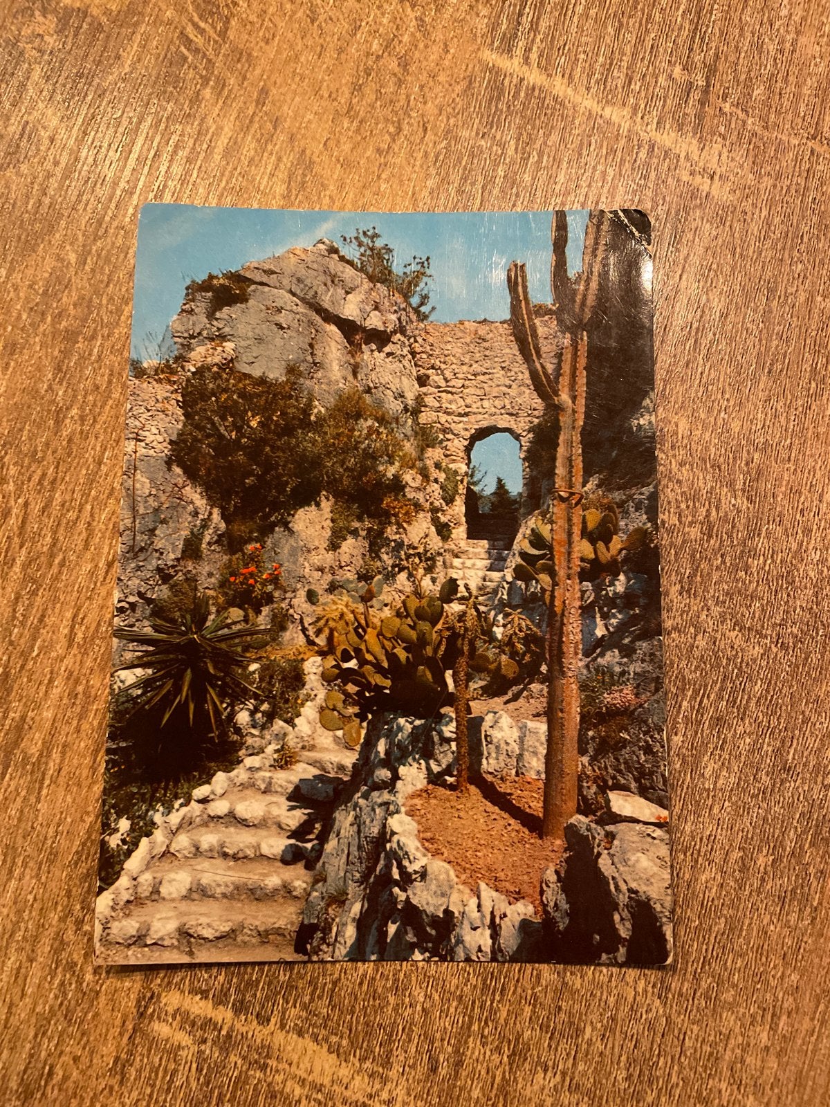 Ansichtkaart Eze Village, Le Jardin Exotique, Côte d'Azur, Ophalen of Verzenden, Gelopen, Frankrijk