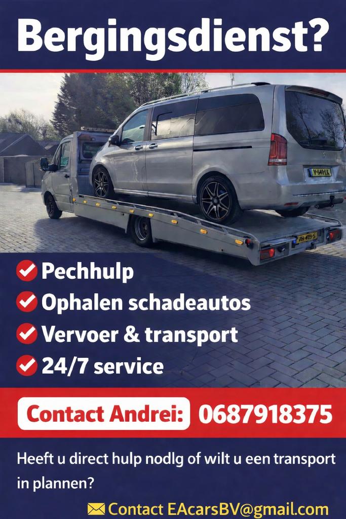 Sleepdienst door heel NL – Professioneel Autotransport!, Diensten en Vakmensen, Auto en Motor | Monteurs en Garages