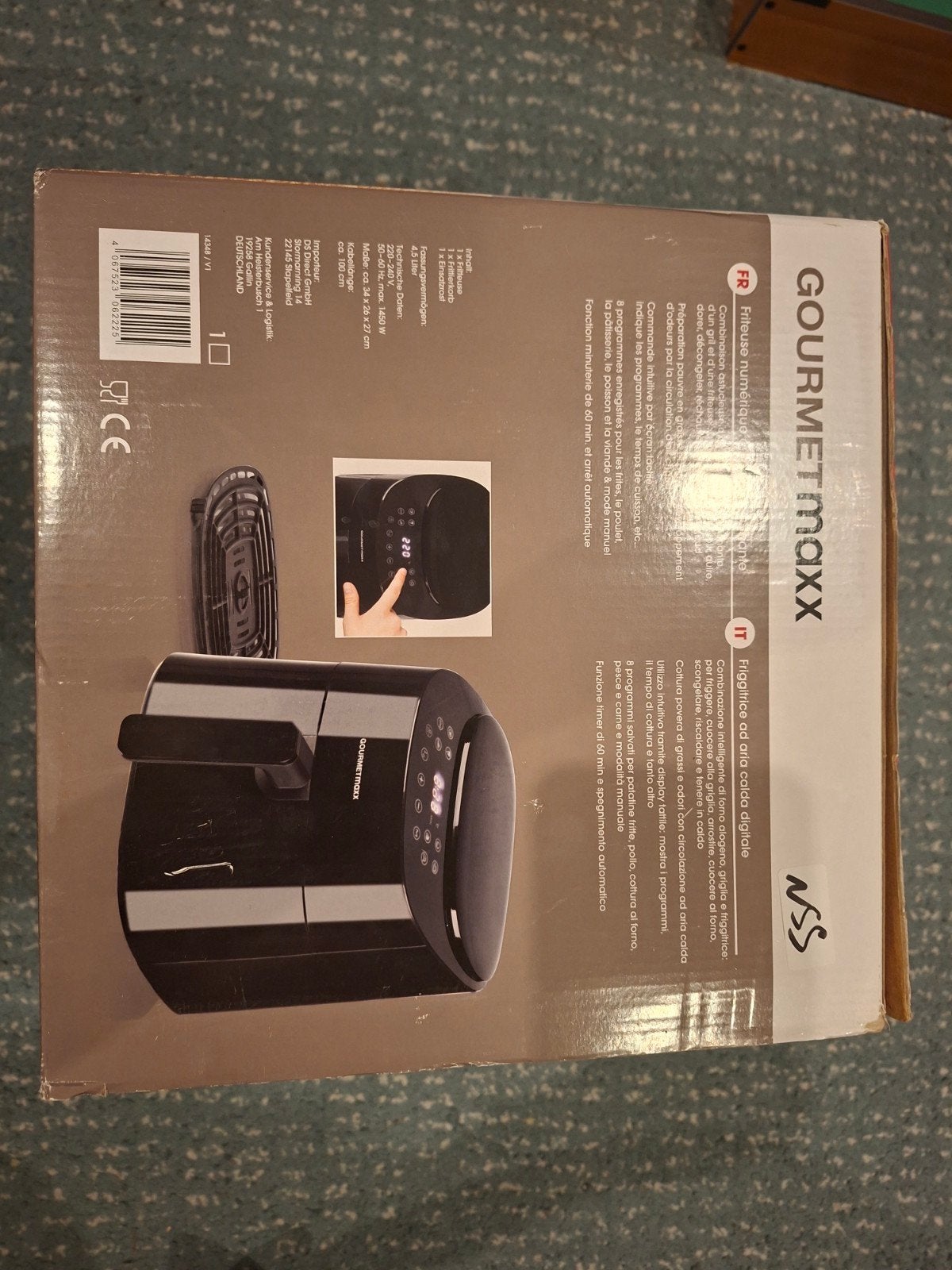 GOURMETmaxx Digitale Heißluft-Fritteuse 4.5L - Nieuw in doos, 4 liter of meer, Ophalen of Verzenden, Nieuw
