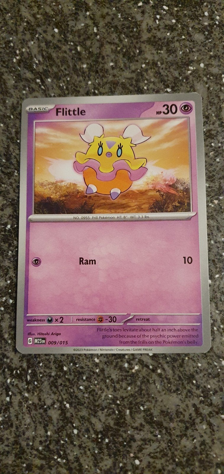 Pokémon Kaart Flittle (Basic) - M23IN 009/015 McDonald's, Ophalen of Verzenden, Zo goed als nieuw, Losse kaart