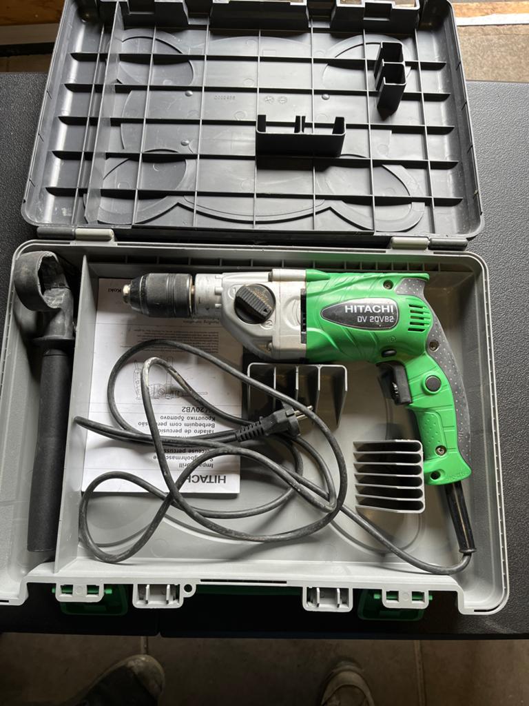 Hitachi DV 20VB2 Klopboormachine, Boormachine, 600 watt of meer, Ophalen of Verzenden, Zo goed als nieuw