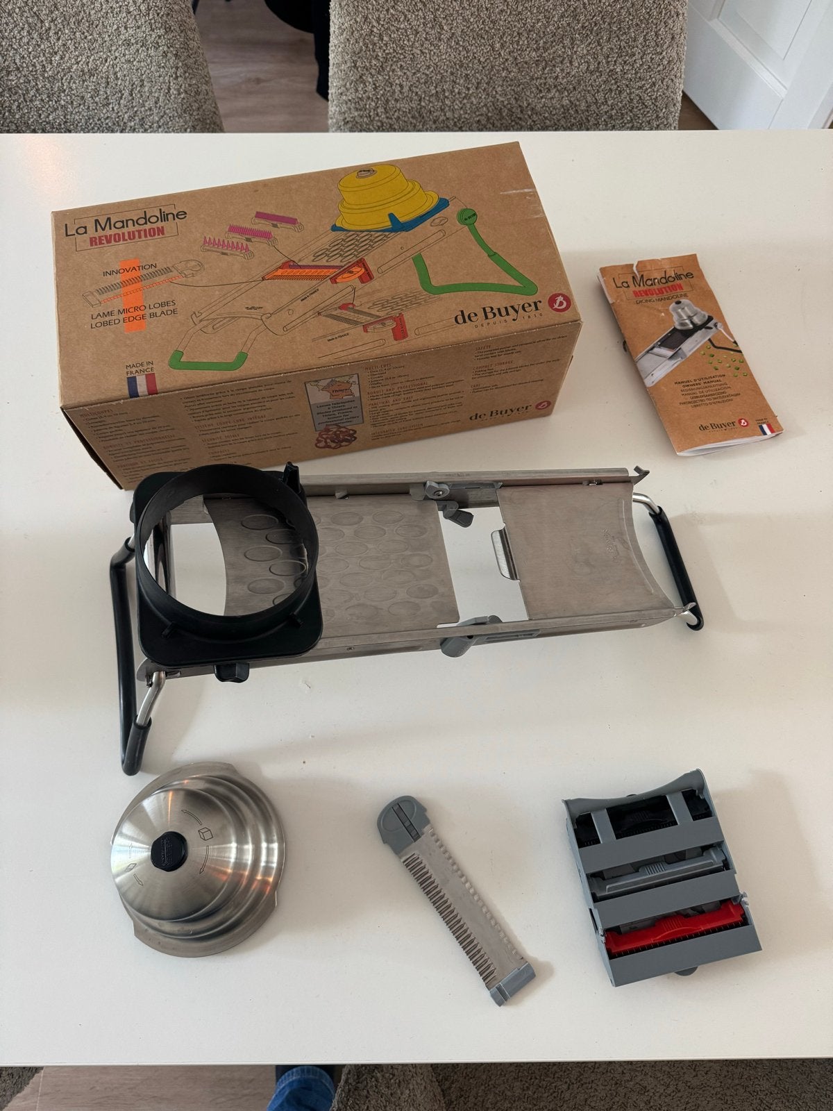 De Buyer La Mandoline Revolution - RVS mandoline, Zilver, Ophalen of Verzenden, Zo goed als nieuw, Metaal