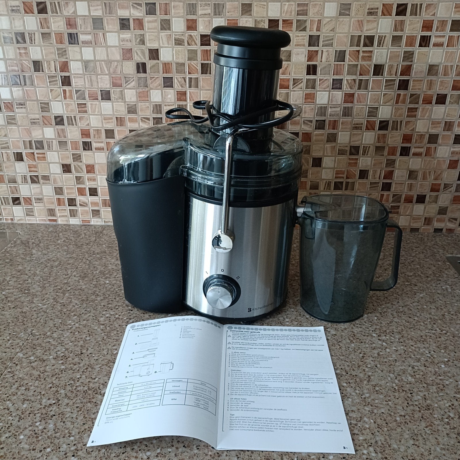Kitchen Brothers saocentrifuge, Ophalen, Zo goed als nieuw, Sapcentrifuge