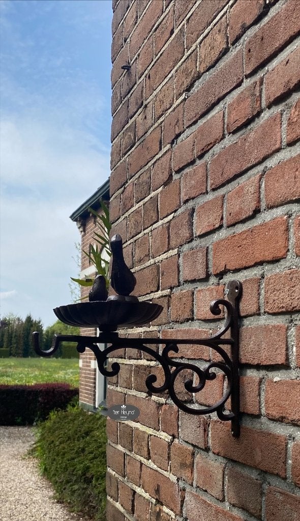 Gietijzeren wand voederschaal vogel bad voer vogel landelijk