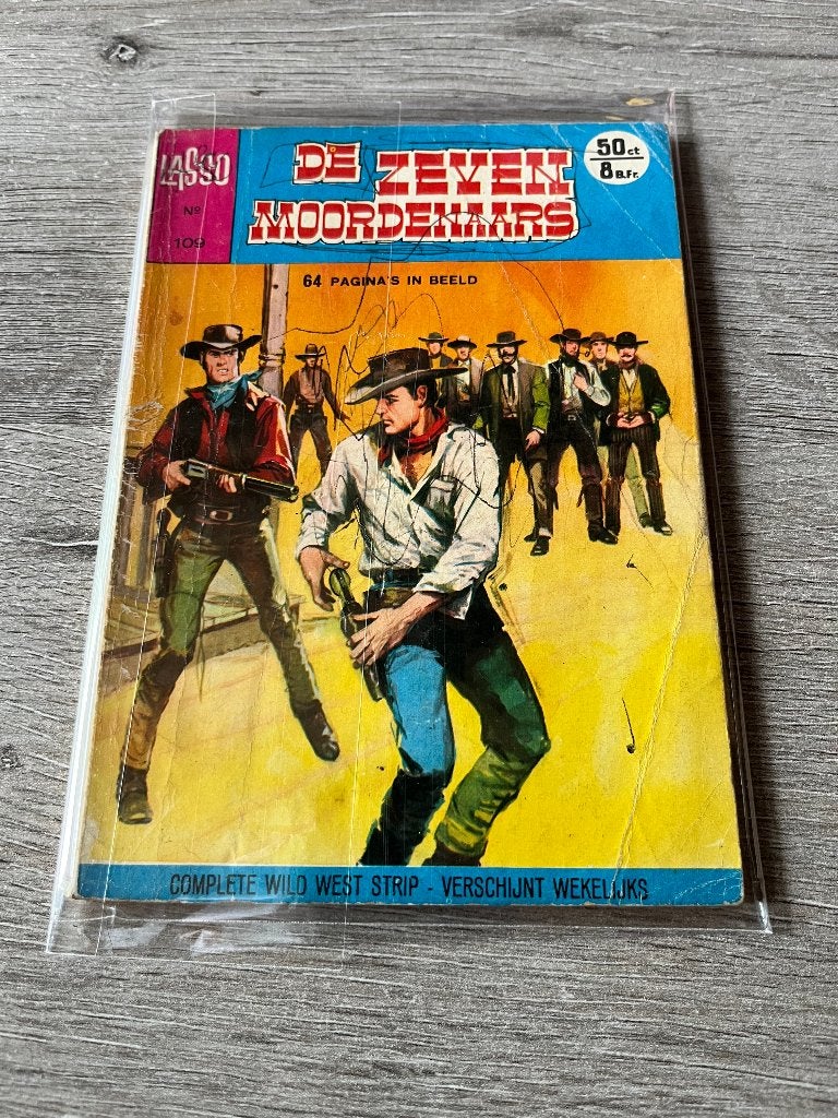 Lasso 109 De zeven moordenaars, Eén stripboek, Ophalen of Verzenden, Gelezen