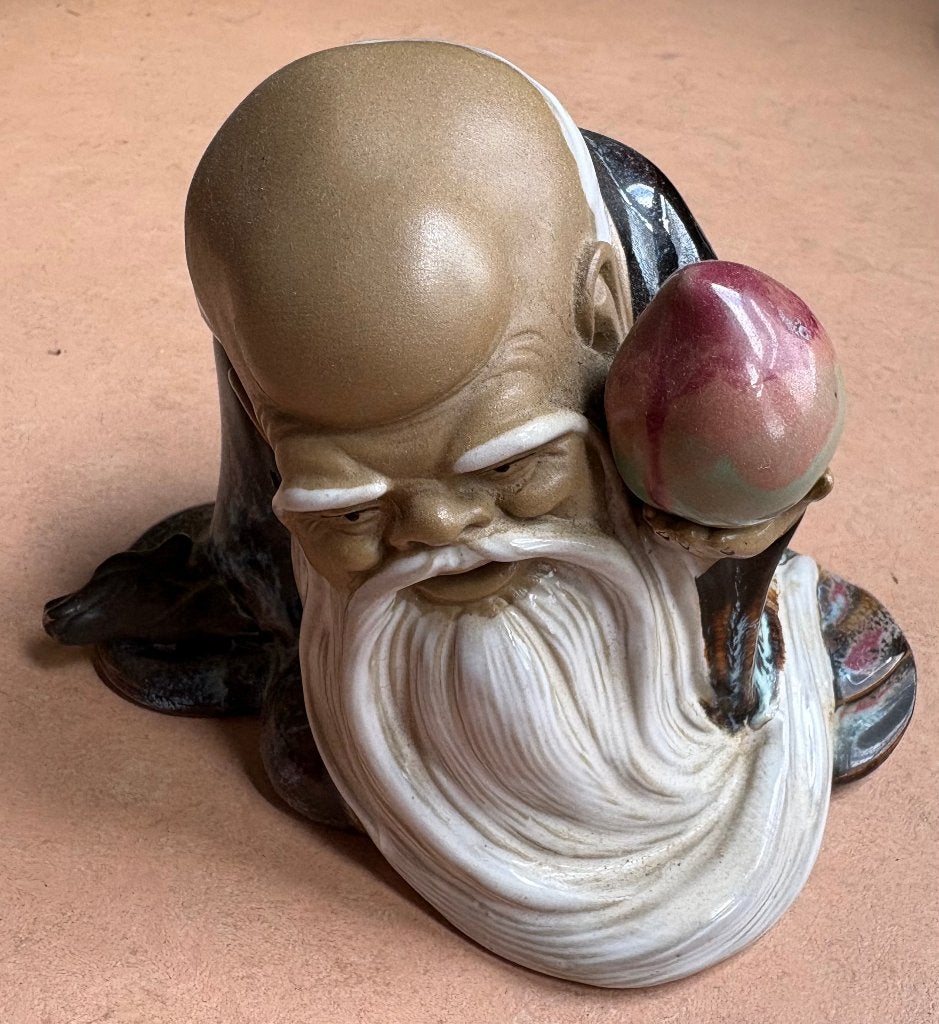 Chinese geluksgod Shou, Antiek en Kunst, Steen/keramiek, Ophalen of Verzenden, Meerkleurig, Geschilderd