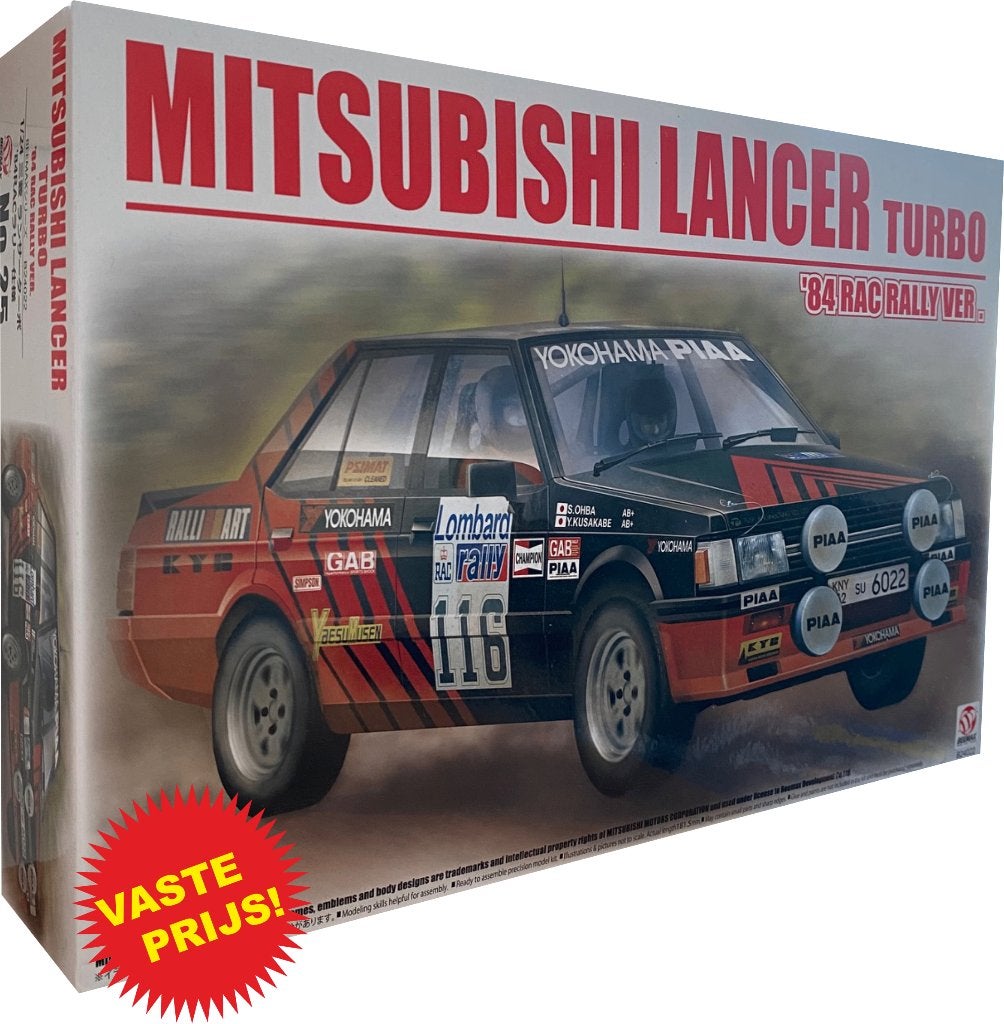 Mitsubishi Lancer Turbo 1984 RAC Rally (Beemax 24022) 1/24, Overige merken, Auto, Groter dan 1:32, Nieuw