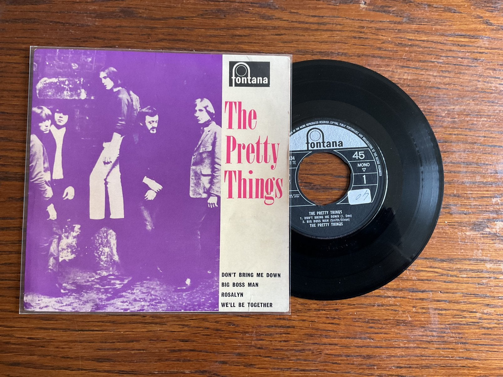 The Pretty Things.  Don’t Bring Me Down E.P., Cd's en Dvd's, Vinyl Singles, Ophalen of Verzenden, Zo goed als nieuw