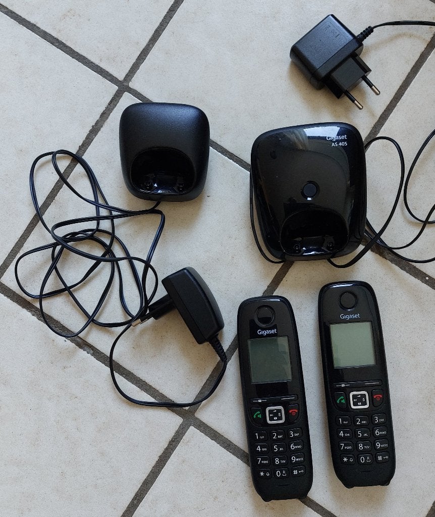 Gigaset AS 405 DUO DECT telefoon, Ophalen of Verzenden, Gebruikt, 2 handsets