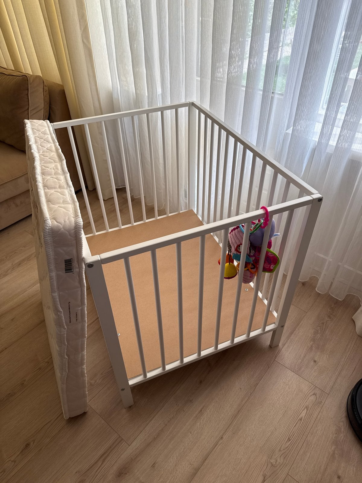 Box met matras, Ophalen, Gebruikt, 70 tot 85 cm, Minder dan 140 cm
