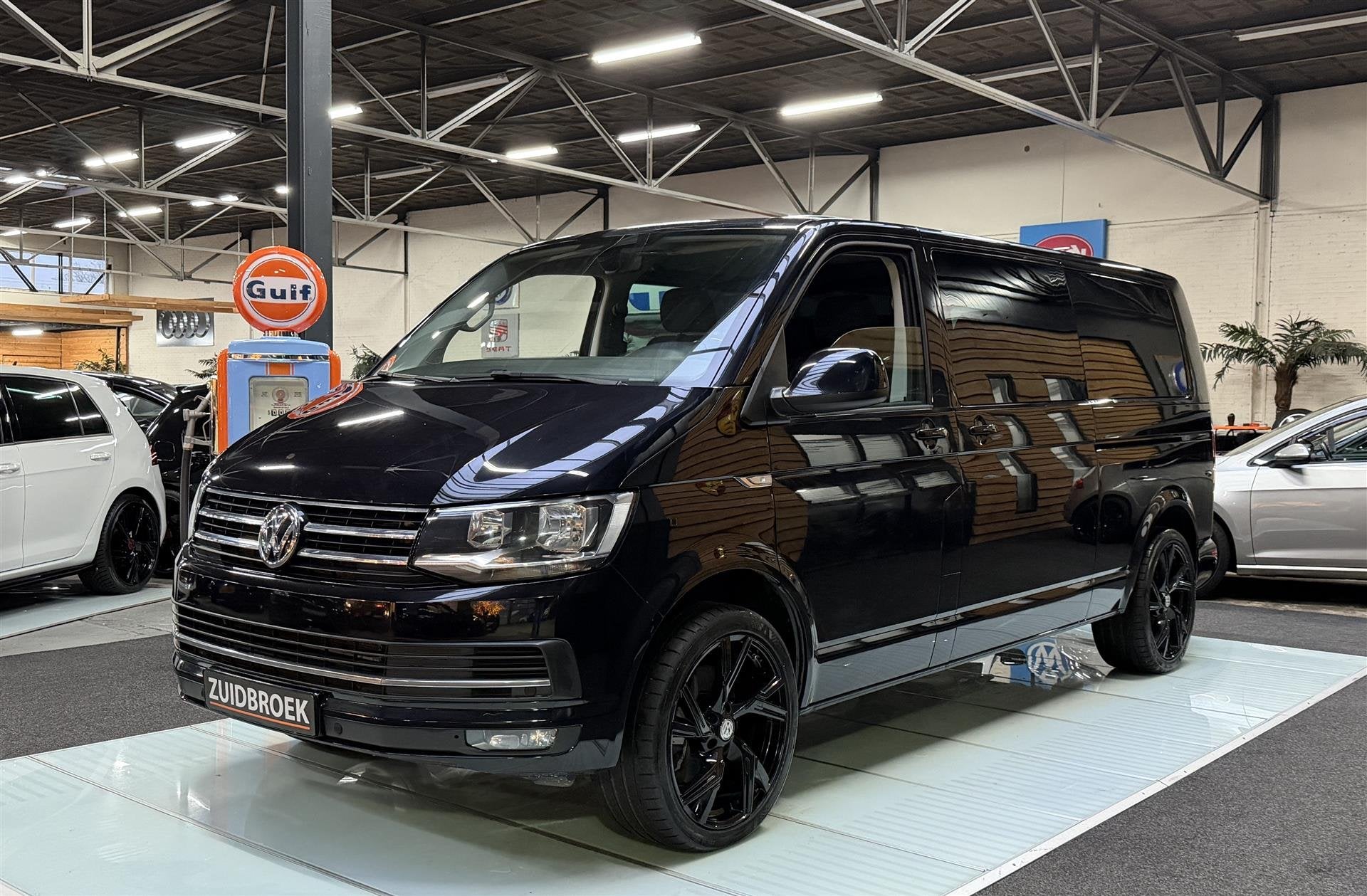 Volkswagen Transporter 2.0 Dubelle schuifdeur! Cruise! Trekh, Auto's, Gebruikt, Zwart, Bedrijf, 204 pk
