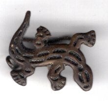 Salemander koper broche ( P_080), Verzenden, Zo goed als nieuw, Merk, Speldje of Pin